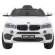 Дитячий електромобіль BMW X6M білий + пульт + EVA + вільний запуск + аудіо панель + LED