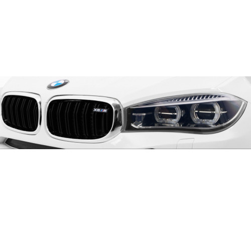 Дитячий електромобіль BMW X6M білий + пульт + EVA + вільний запуск + аудіо панель + LED