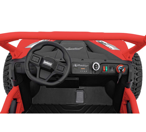 Дитяча акумуляторна машинка фермерська UTV Racing Червона Дитяча акумуляторна машинка фермерська UTV Racing Червона