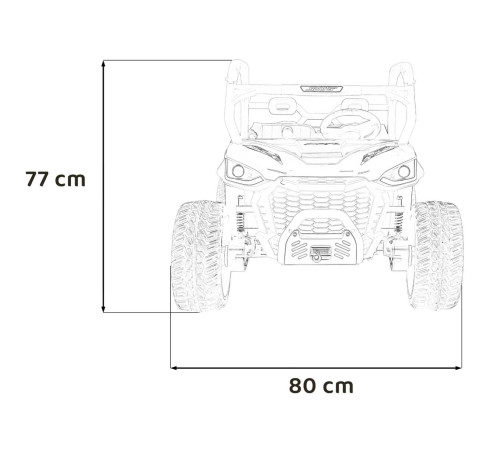 Дитяча акумуляторна машинка фермерська UTV Racing Червона Дитяча акумуляторна машинка фермерська UTV Racing Червона