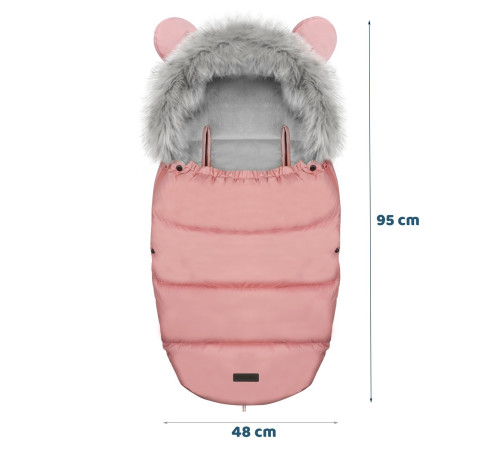 Конверт Elmi Ricokids для коляски та санок, 95 х 48 см - світло-рожевий