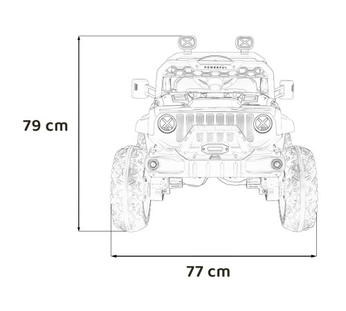 Дитячий акумуляторний позашляховик OFF ROAD Білий