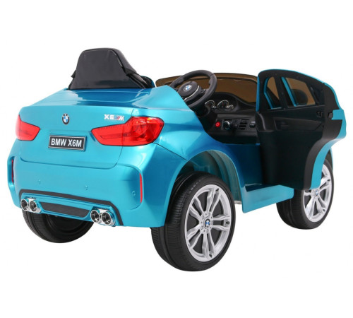 Дитяча акумуляторна машинка BMW X6M Синя