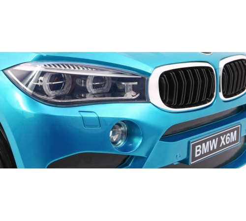 Дитяча акумуляторна машинка BMW X6M Синя