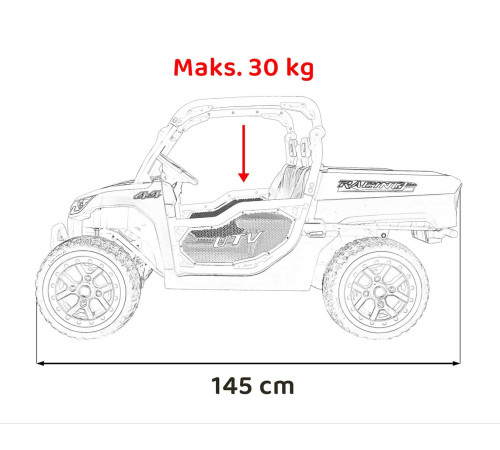 Дитяча акумуляторна вантажівка фермерська UTV Racing Green