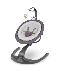 Крісло-гойдалка Lionelo RINA GREY CONCRETE 70 х 65 х 96 см - бежево-сіра