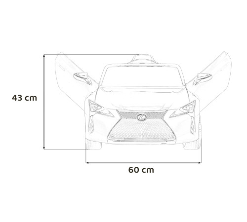 Дитяча акумуляторна машинка Lexus LC500 Чорна