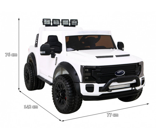 Дитяча акумуляторна машинка Ford Super Duty Біла