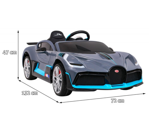 Дитяча акумуляторна машинка Bugatti Divo Сіра