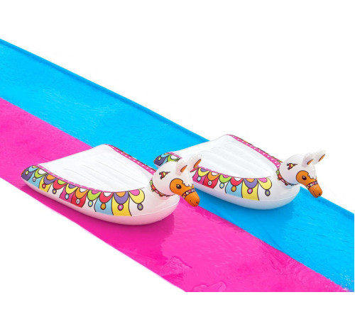 Гірка водна подвійна Bestway 52320 488 см, рожево-блакитна