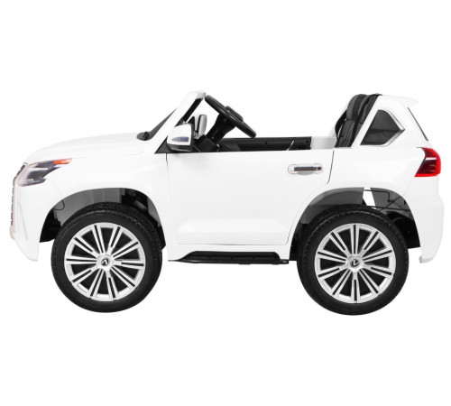 Lexus LX570 2-місний дитячий автомобіль Білий + Пульт + EVA Диски + Радіо MP3 + LED Lexus LX570 2-місний дитячий автомобіль Білий + Пульт + EVA Диски + Радіо MP3 + LED