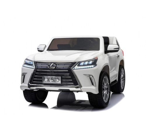 Lexus LX570 2-місний дитячий автомобіль Білий + Пульт + EVA Диски + Радіо MP3 + LED Lexus LX570 2-місний дитячий автомобіль Білий + Пульт + EVA Диски + Радіо MP3 + LED