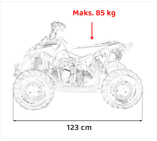 Дитячий акумуляторний квадроцикл RENEGADE HIPERFECT 110CC Жовтий