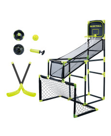 Дитячий ігровий набір 3 в 1 inSPORTline SCS510, 130 x 100 см, чорно-зелений