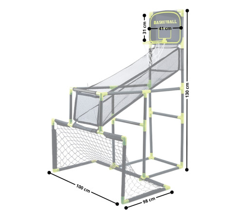 Дитячий ігровий набір 3 в 1 inSPORTline SCS510, 130 x 100 см, чорно-зелений