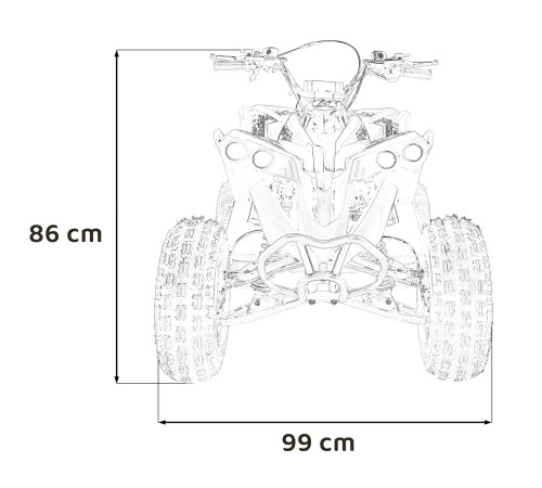 Дитячий акумуляторний квадроцикл RENEGADE HIPERFECT 125CC Червоний