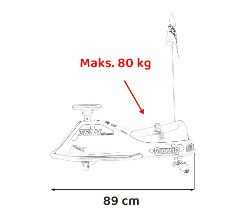 Дитяча акумуляторна машинка Racing Drifter Біла