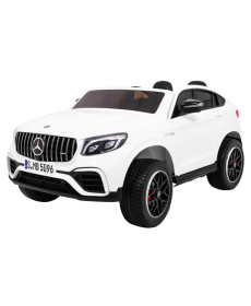 Дитяча акумуляторна машинка Mercedes GLC 63S Біла