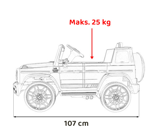 Дитяча акумуляторна машинка Mercedes AMG G63 Червона