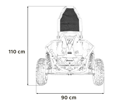 Дитячий акумуляторний картинг Gokart MUD MONSTER Чорний