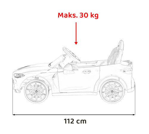 Дитяча акумуляторна машинка BMW M4 Синя