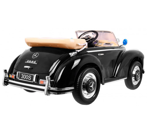 Дитяча акумуляторна машинка Mercedes Benz 300S Retro for Children Чорна Дитяча акумуляторна машинка Mercedes Benz 300S Retro for Children Чорна