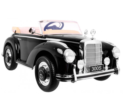 Дитяча акумуляторна машинка Mercedes Benz 300S Retro for Children Чорна Дитяча акумуляторна машинка Mercedes Benz 300S Retro for Children Чорна