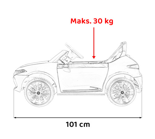 Дитяча акумуляторна машинка Mercedes Benz AMG EQA Біла