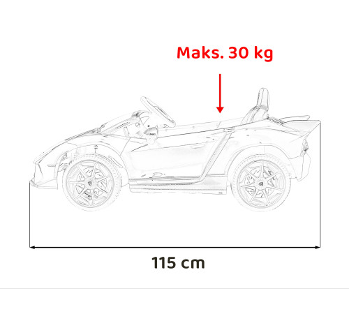 Дитяча акумуляторна машинка Lamborghini Invencible Червона