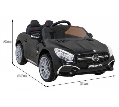 Дитяча акумуляторна машинка Mercedes Benz AMG SL65 S Чорна