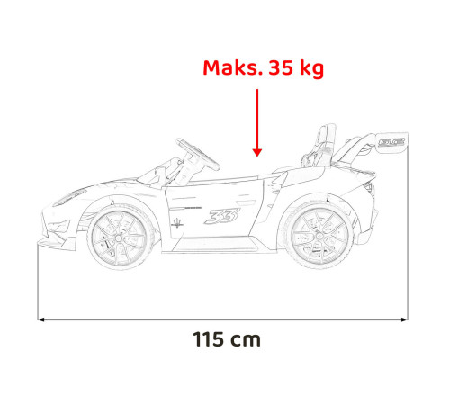 Дитяча акумуляторна машинка Maserati MC20 GT2 Біла