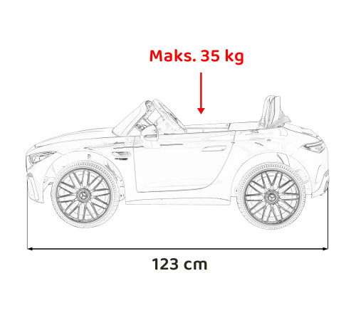 Дитяча акумуляторна машинка Mercedes Benz AMG SL63 Чорна