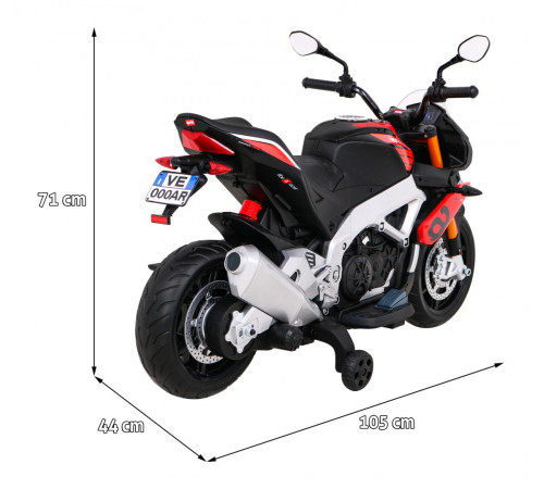 Дитячий акумуляторний мотоцикл Aprilia Tuono V4 Red Дитячий акумуляторний мотоцикл Aprilia Tuono V4 Red