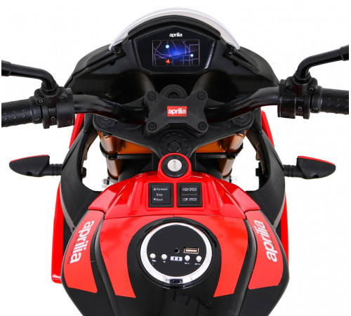 Дитячий акумуляторний мотоцикл Aprilia Tuono V4 Red Дитячий акумуляторний мотоцикл Aprilia Tuono V4 Red