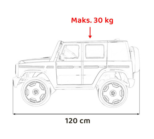 Дитячий акумуляторний автомобіль Mercedes Benz EQG White