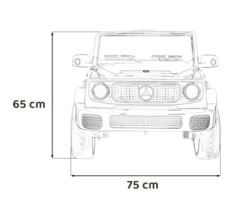 Дитячий акумуляторний автомобіль Mercedes Benz EQG White