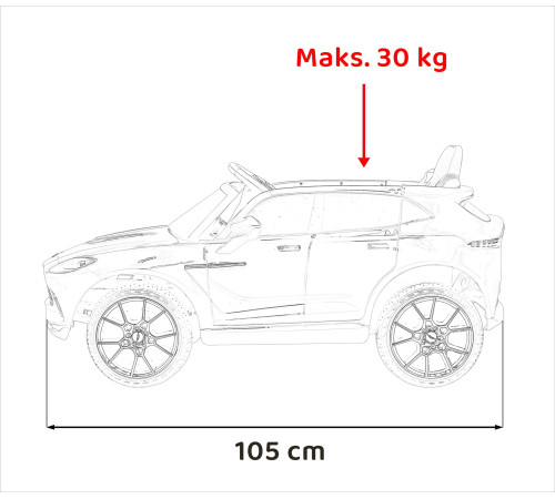 Дитяча акумуляторна машинка Aston Martin DBX Чорна