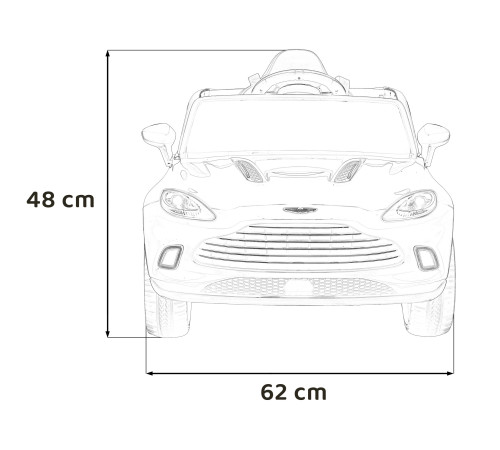 Дитяча акумуляторна машинка Aston Martin DBX Чорна