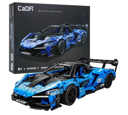 Темний лицар GTR гоночна машина для дітей 8+ Технічні блоки CaDA 2088 ел. Темний лицар GTR гоночна машина для дітей 8+ Технічні блоки CaDA 2088 ел.