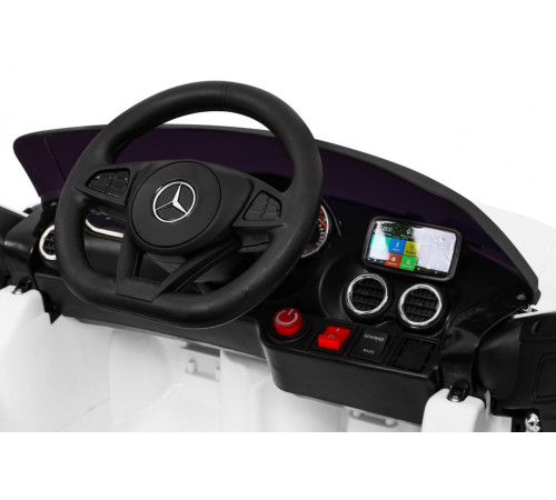 Дитяча акумуляторна машинка Mercedes Benz GT Біла Дитяча акумуляторна машинка Mercedes Benz GT Біла