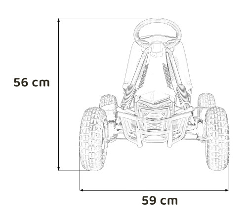 Дитячий педальний картинг AIR PerHour рожевий