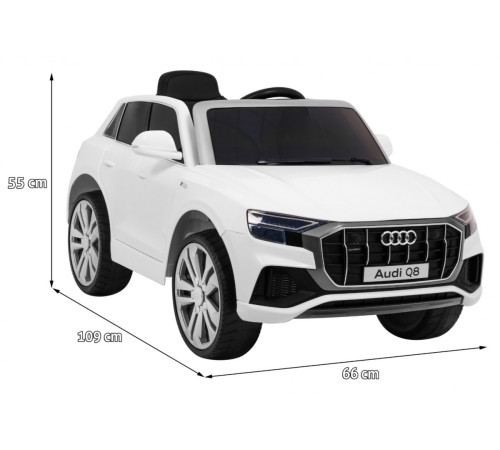 Дитяча акумуляторна машинка Audi Q8 Біла