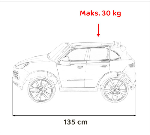 Дитяча акумуляторна машинка Porsche Cayenne S Біла