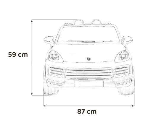 Дитяча акумуляторна машинка Porsche Cayenne S Біла