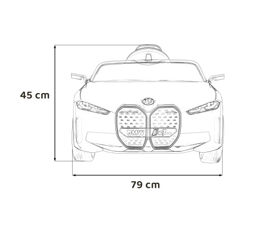 Дитячий автомобіль BMW i4 на акумуляторі Білий + Повільний старт + EVA + Екошкіра + Audio LED + Пульт