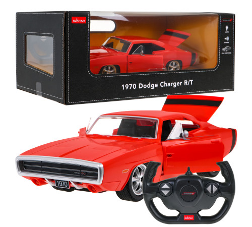 1970 Dodge Charger RT червоний RASTAR модель 1:16 Автомобіль на дистанційному керуванні + пульт дистанційного керування