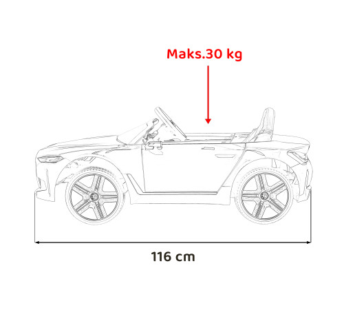 Дитяча акумуляторна машинка BMW i4 Чорна Дитяча акумуляторна машинка BMW i4 Чорна