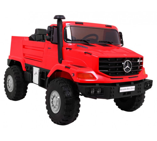 Дитяча акумуляторна машина Mercedes-Benz Zetros Red + 2-місний + Багажне відділення + Пульт