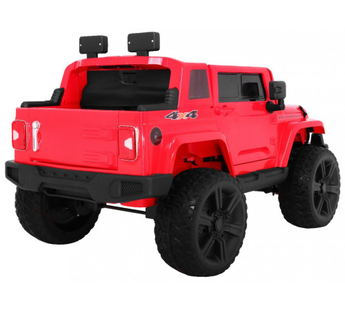 Дитяча акумуляторна машина Mighty Jeep Red + 2 місця + привід 4х4 + 2 багажника