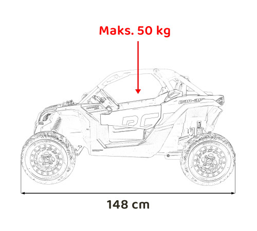 Дитяча акумуляторна машинка Баггі Maverick Turbo RR Блакитна Дитяча акумуляторна машинка Баггі Maverick Turbo RR Блакитна